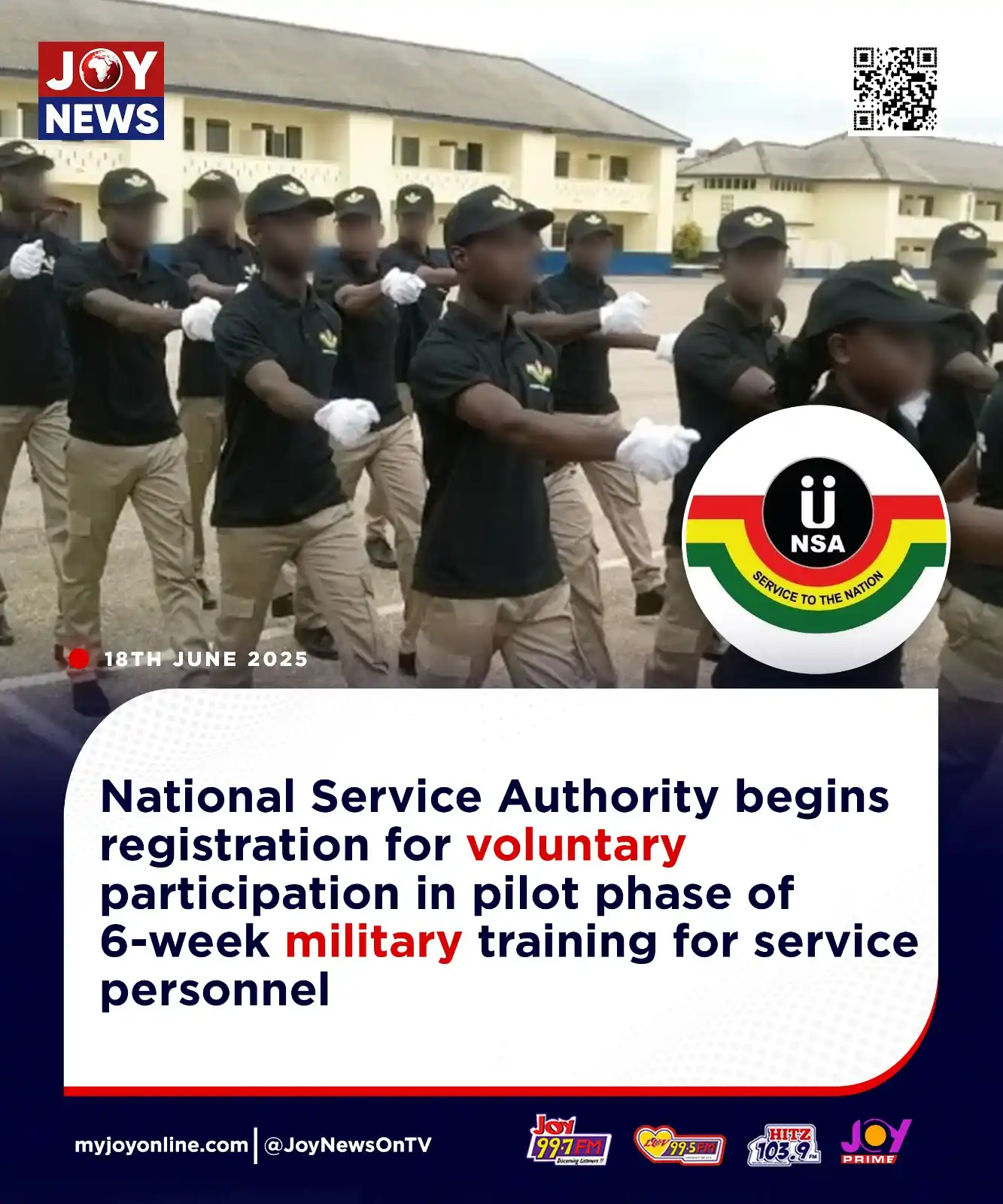 Image from Myjoyonline: National Service Authority begins registration for voluntary participa...