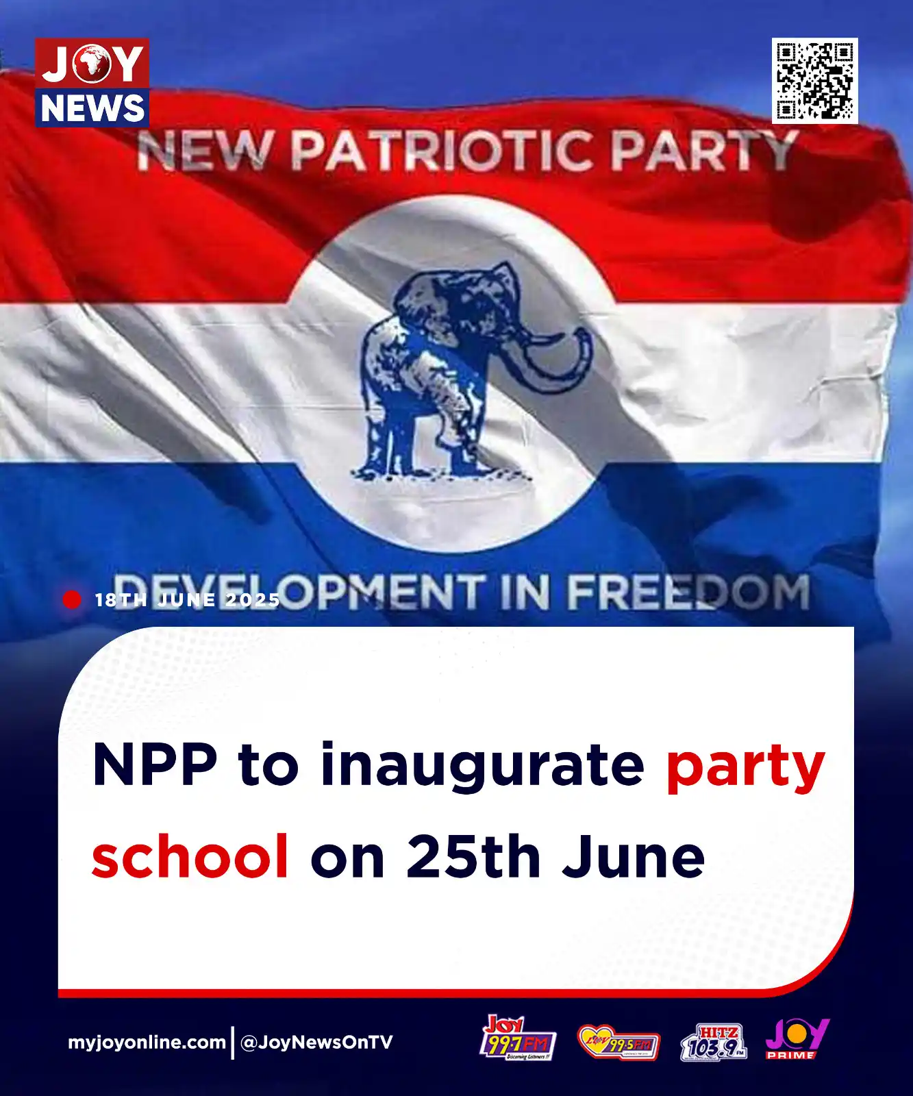 Image from Myjoyonline: NPP to inaugurate party school on 25th June 2025  <a class="text-blue-...