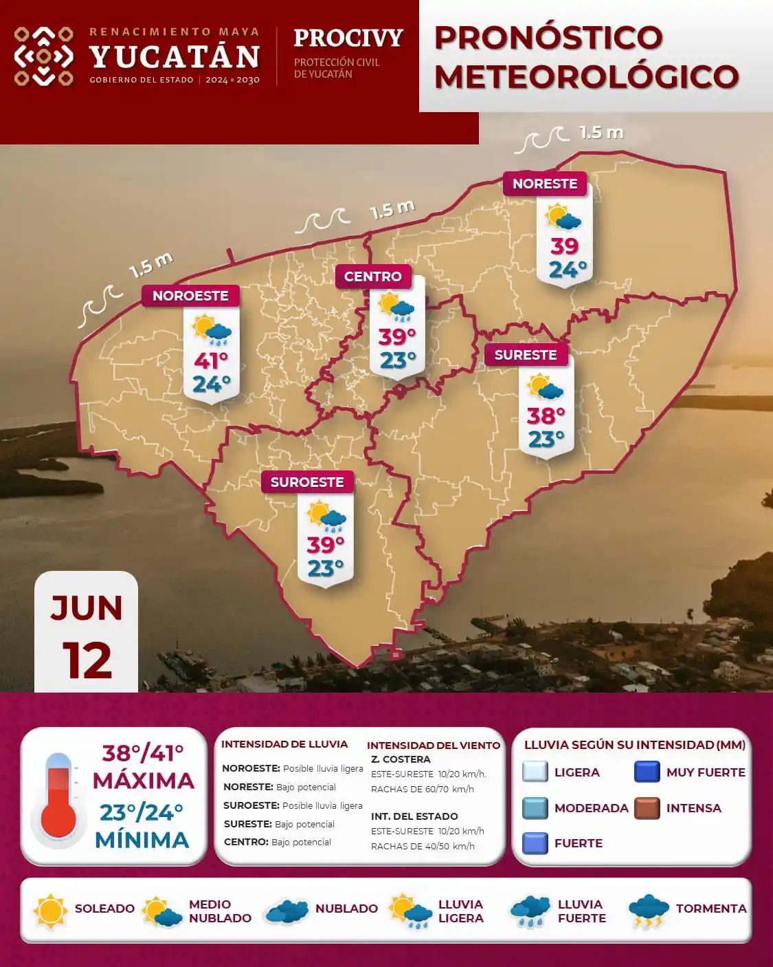 Image from Notirasa: 🌦️ Pronóstico rimado - Jueves 12 de junio 🌦️ Si te gusta comparte y...