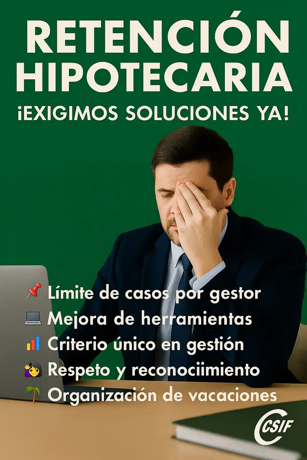 Image from CSIF UNICAJA: 🚨 *¡RETENCIÓN HIPOTECARIA AL LÍMITE!* 🚨 💥 Desde CSIF _alzamos la v...