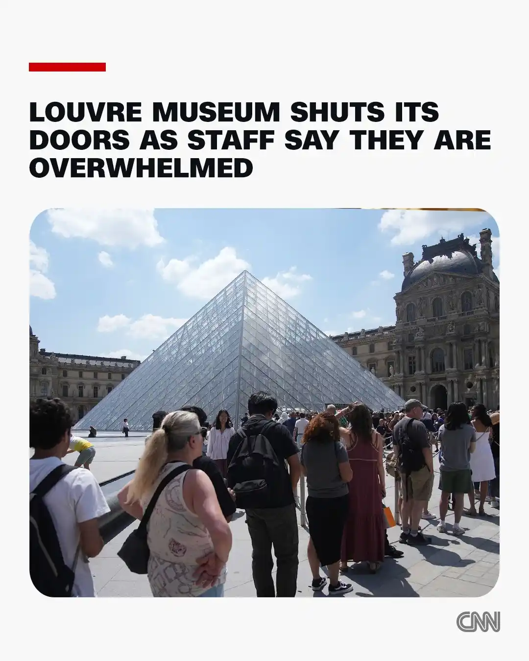 Image from CNN: The Louvre, the world’s most-visited museum and a global symbol of art...