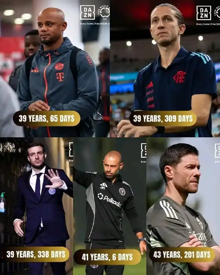 Image from CLUB WORLD CUP: The youngest managers at the Club World Cup 2025. 1️⃣. Vincent Jean M...
