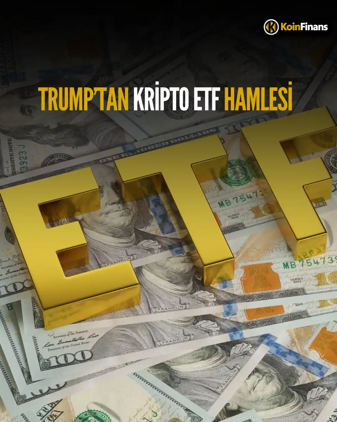 Image from KoinFinans: *Trump’tan Kripto ETF Hamlesi* 👇 Trump Media and Technology Group, T...