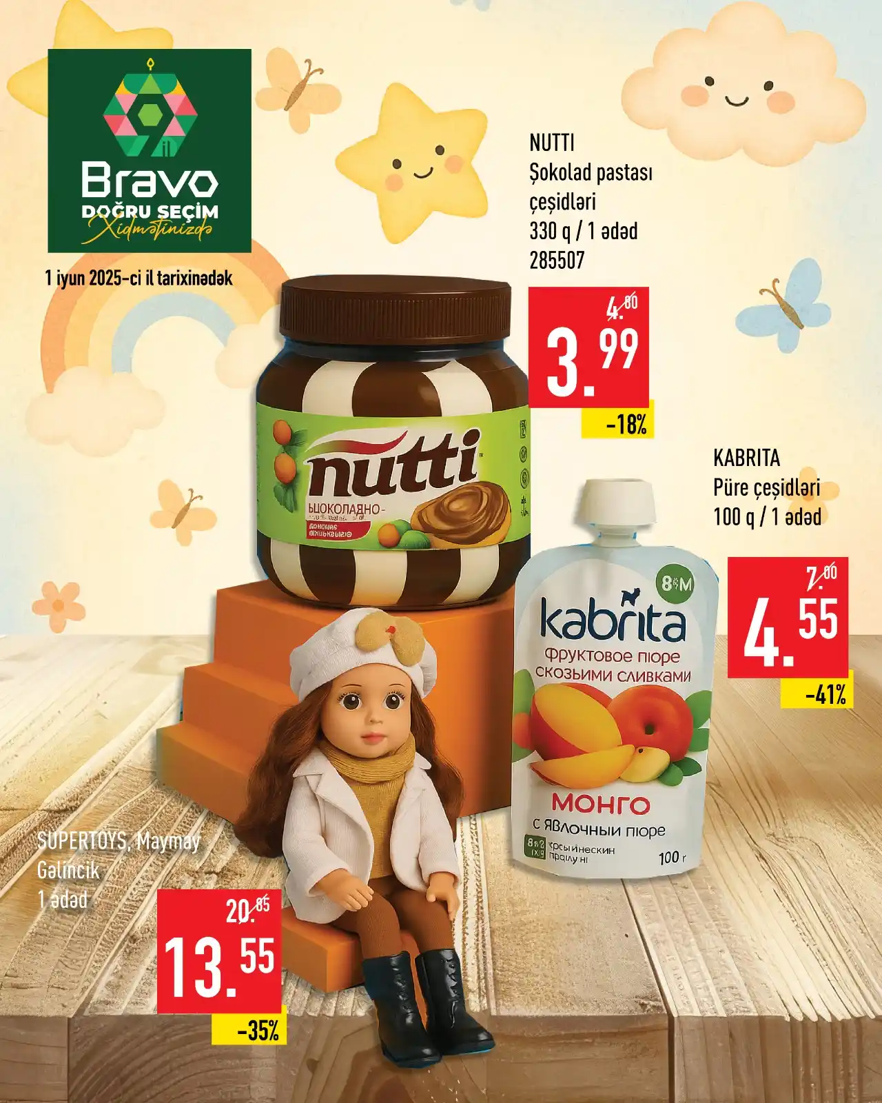 Image from Bravo Supermarket: Uşaqlar gününə özəl möhtəşəm təkliflər! 🥳 1 iyun tarxinədək uşaqlar ü...
