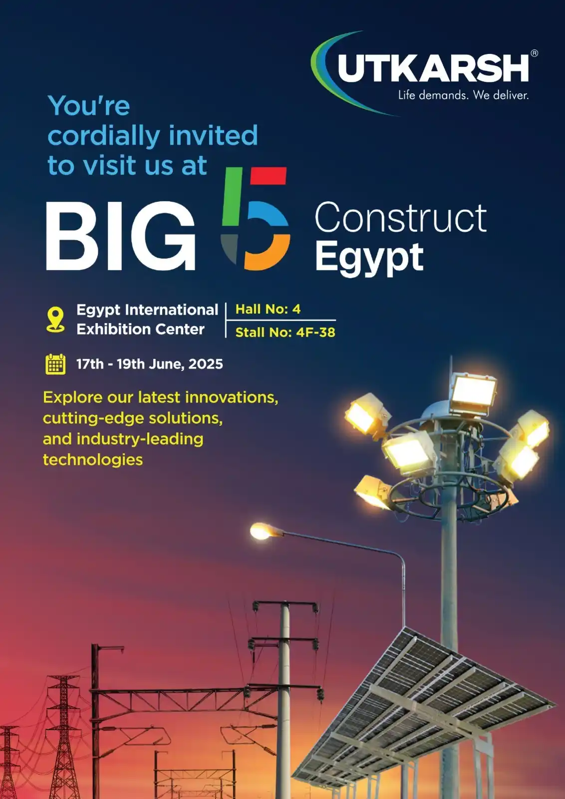 Image from Utkarsh India Limited: Utkarsh India at Big 5 Construct Egypt 2025! You are cordially invite...