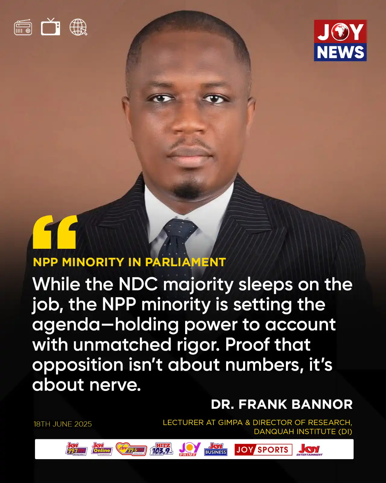 Image from Myjoyonline: While the NDC majority sleeps on the job, the NPP minority is setting ...