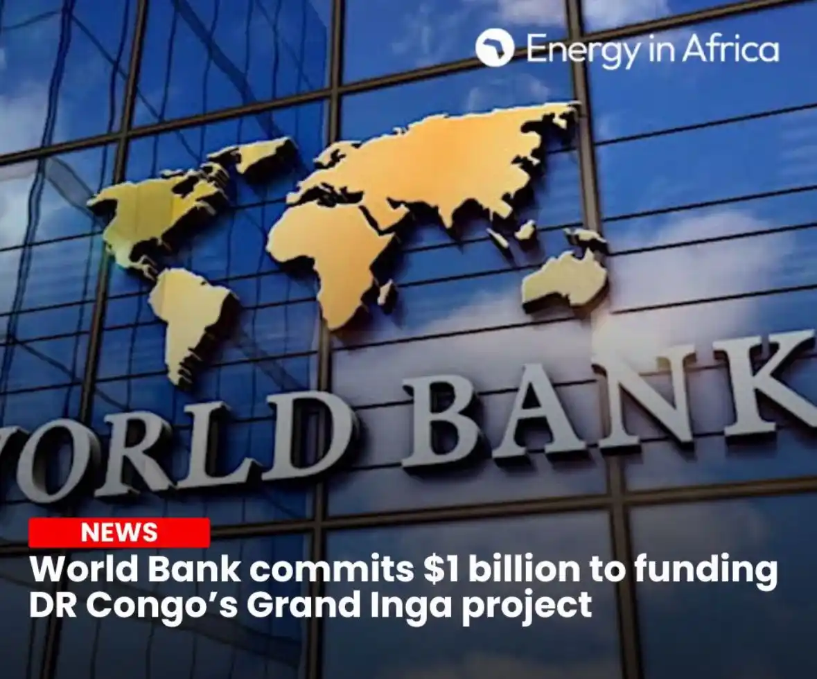 Image from African & Caribbean Energy Network : World Bank commits $1 billion to funding DR Congo’s Grand Inga project...
