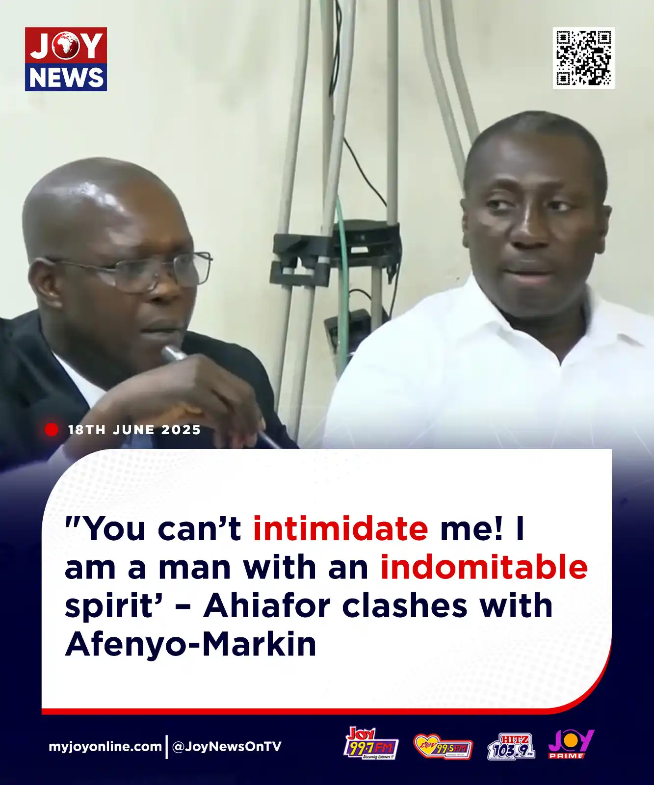 Image from Myjoyonline: "You can’t intimidate me! I am a man with an indomitable spirit’ – Ahi...