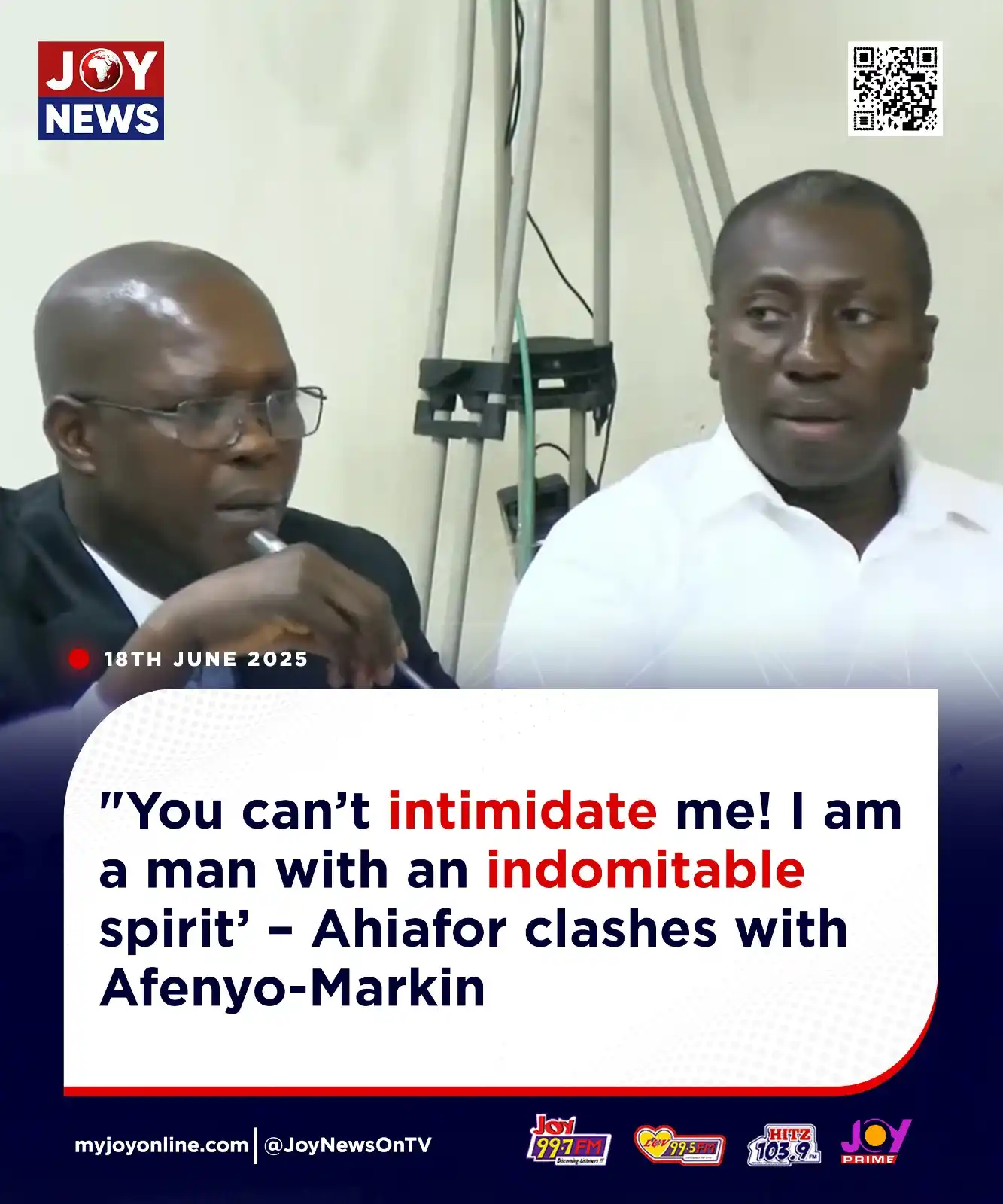 Image from Myjoyonline: "You can’t intimidate me! I am a man with an indomitable spirit’ – Ahi...