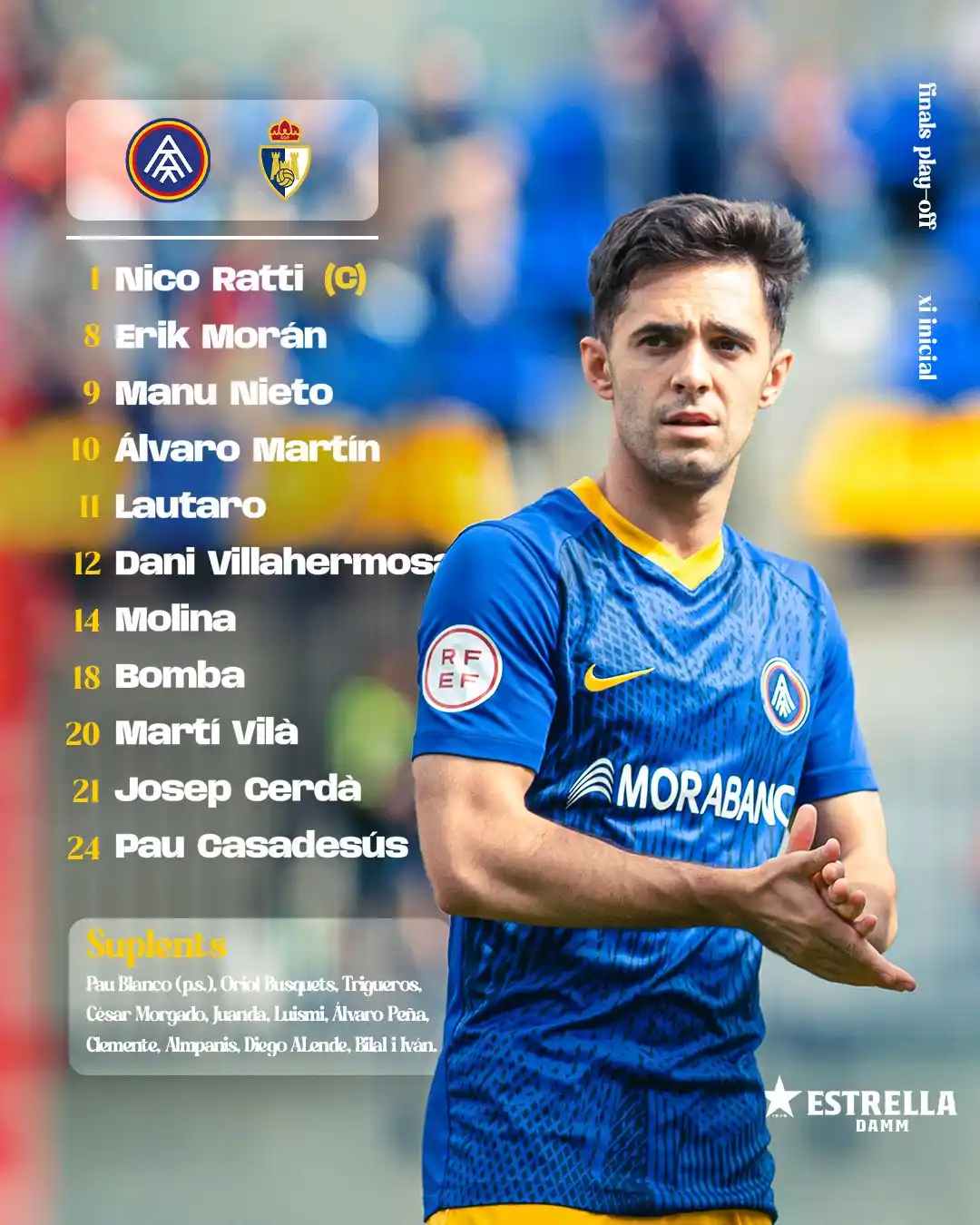 Image from FC Andorra: 📋 𝐀𝐋𝐈𝐍𝐄𝐀𝐂𝐈Ó | Aquest és l’1️⃣1️⃣ de Beto per l’<a class="text...