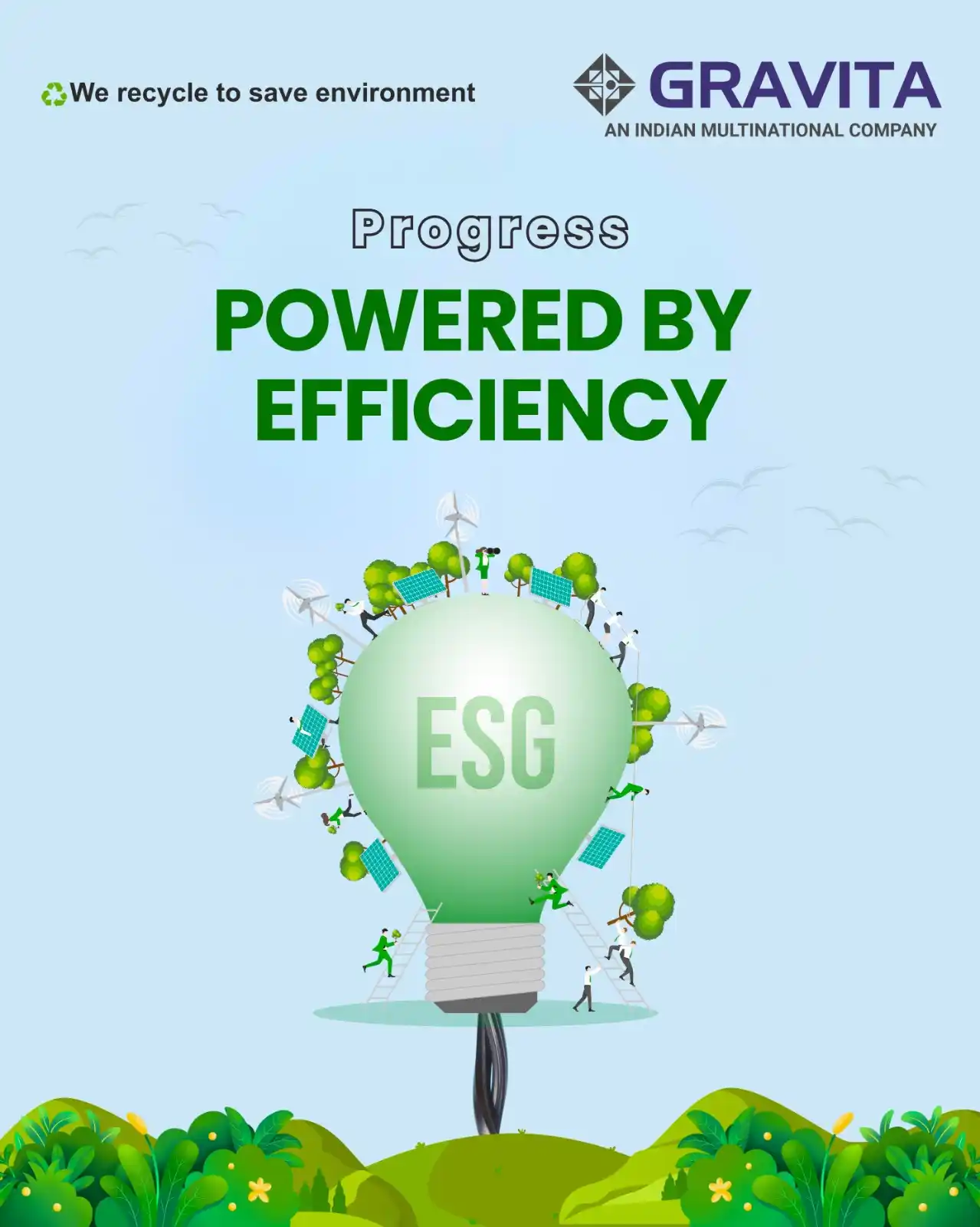 Image from Gravita - We recycle to save environment: As part of our ESG Roadmap, we are committed to reducing our energy in...