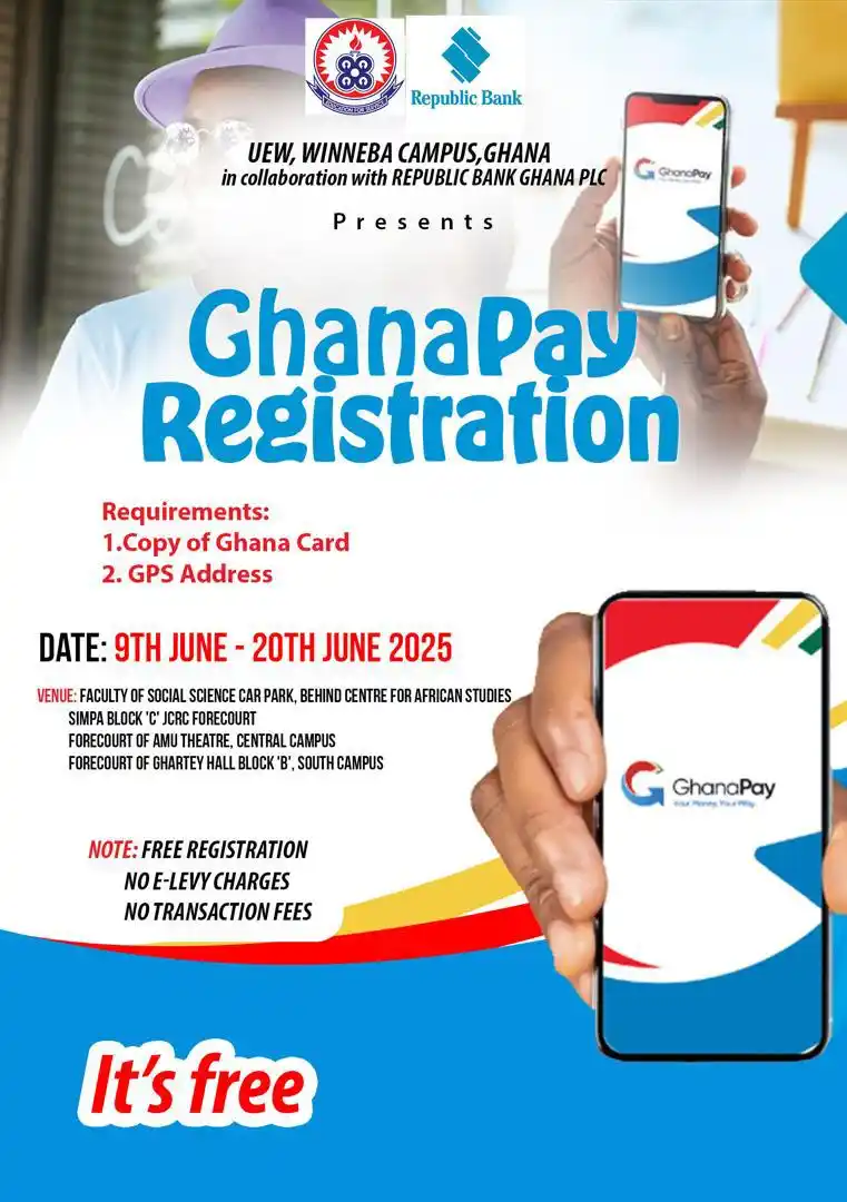 Image from UEW-SRC: 📢 *ATTENTION ALL STUDENTS*  Please be informed that, due to the ongoi...