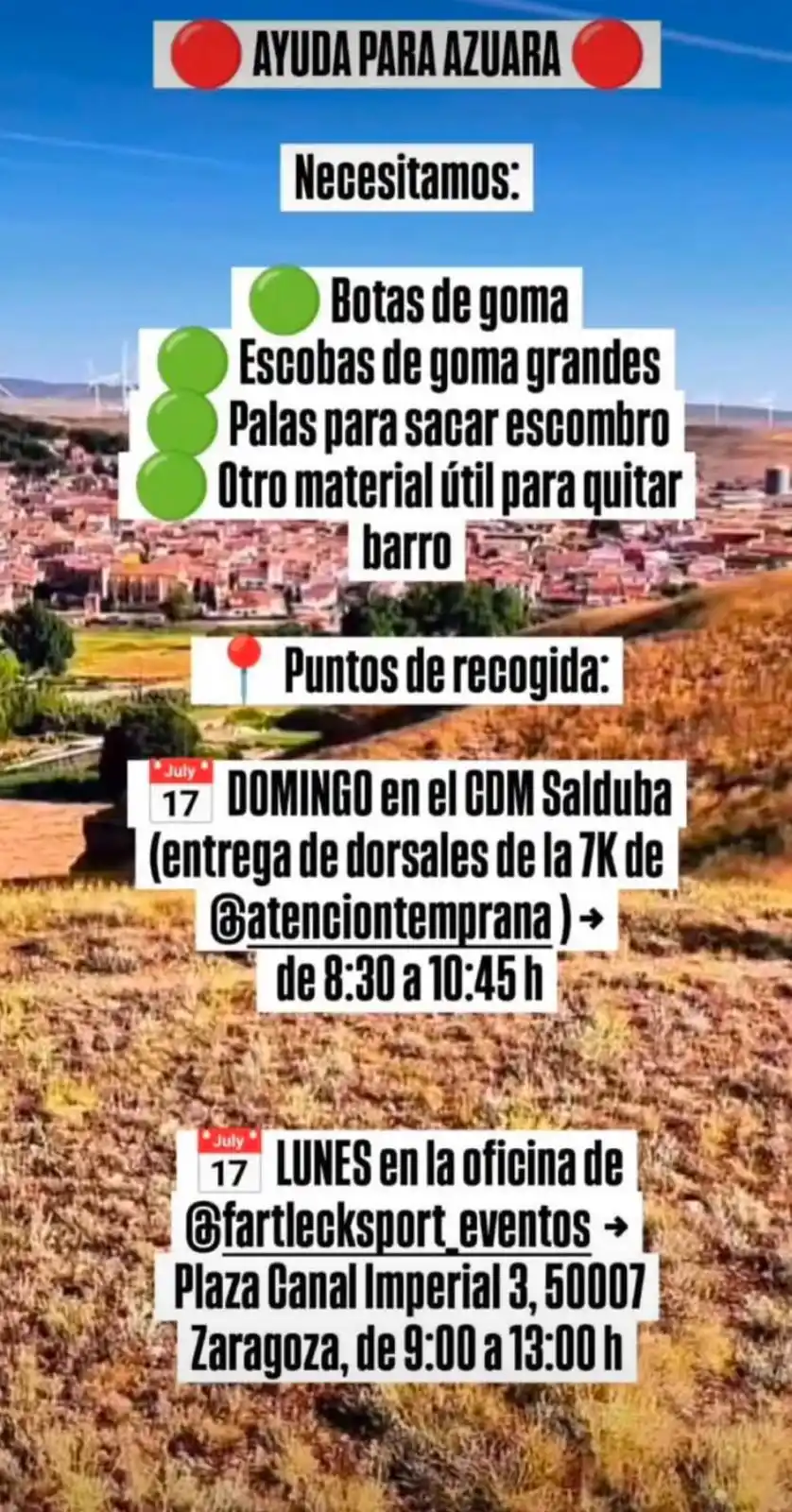 Image from SoydeZaragoza: Azuara y otros pueblos del entorno necesitan ayuda tras las fuertes to...
