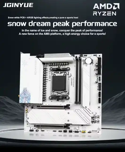 Image from Caça Preço Do Rocha !: B650M JGINYUE Snow Dream Anime Edition – AM5 R$ 915,10 Cupom: BRAE3 +...