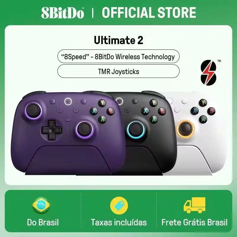 Image from Caça Preço Do Rocha !: 🆘Controle 8BitDo Ultimate 2 com Dock 💵R$ 240 🔥cupom BRAE2 + 55 moe...
