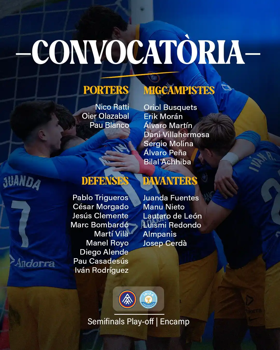 Image from FC Andorra: 👥 𝐂𝐎𝐍𝐕𝐎𝐂𝐀𝐓Ò𝐑𝐈𝐀  <a class="text-blue-500 hover:underline cu...