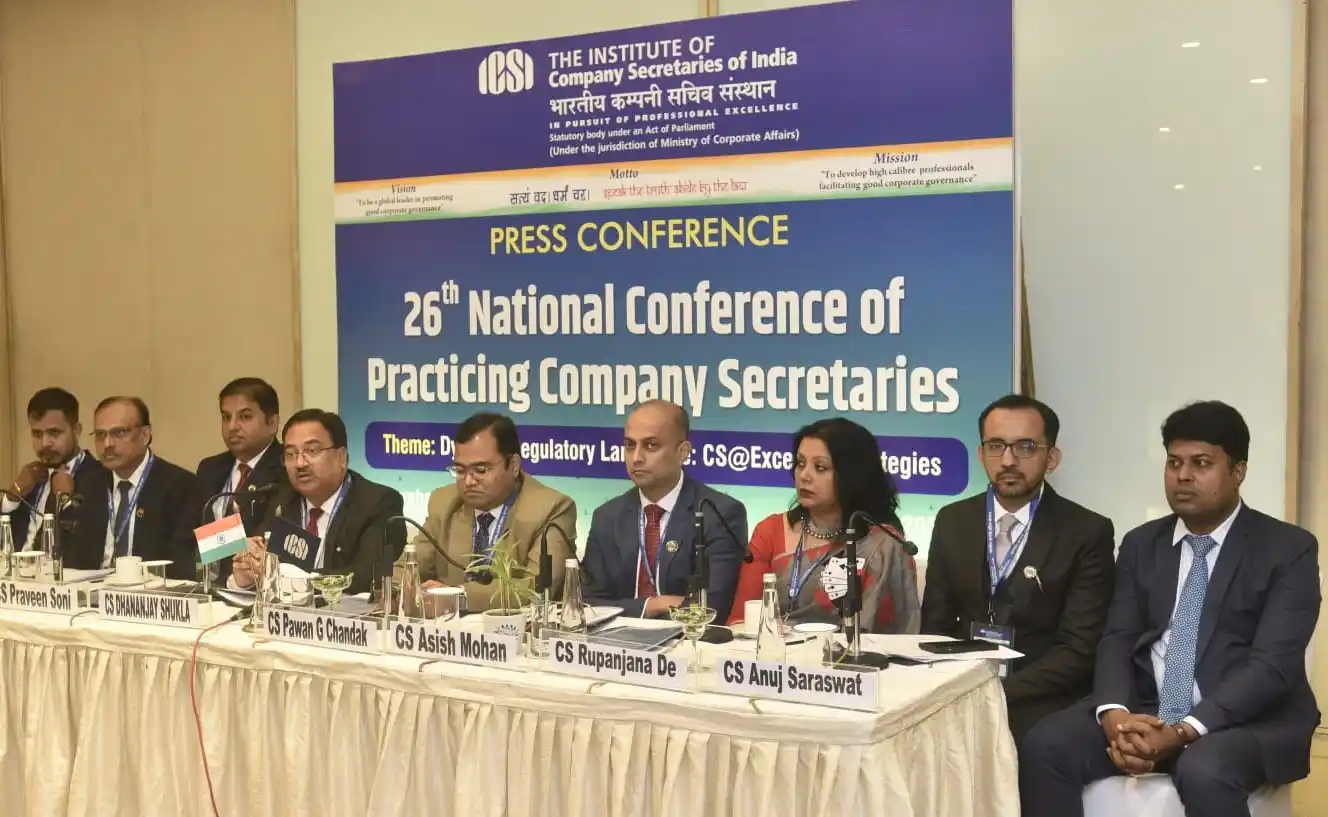Image from The Institute of Company Secretaries of India (ICSI): CS Dhananjay Shukla, President, <a class="text-blue-500 hover:underlin...