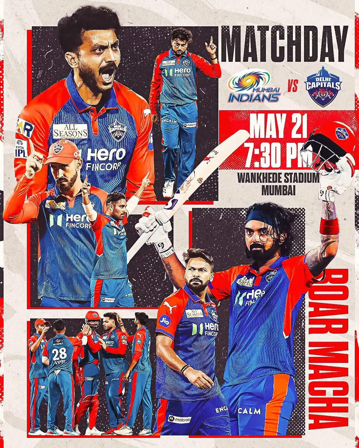 Image from Delhi Capitals: 📢 Dilli fans... taiyar ho? 🤩 Toh Roar Macha and support our men! Do...