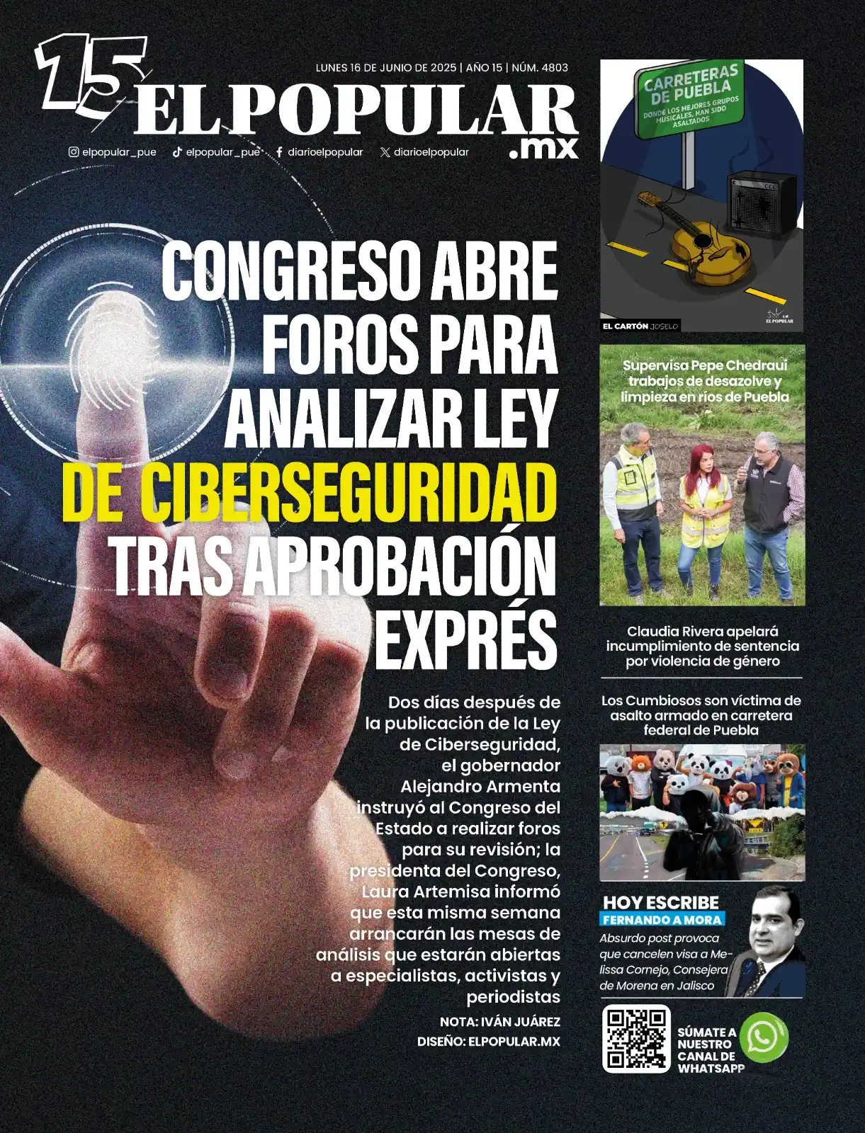Image from 📰 El Popular mx. - Periodismo con causa: 🗣️EL LLAMADO DEL MANDATARIO SE DIO DOS DÍAS DESPUÉS DE LA APROBACIÓN ...