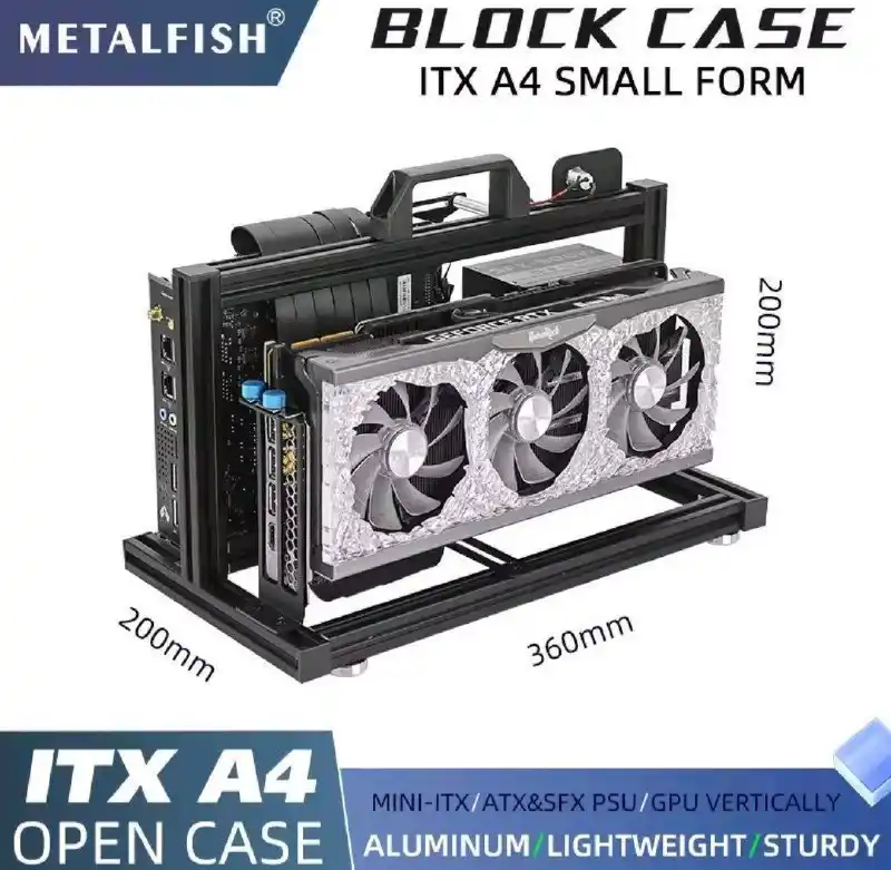 Image from Caça Preço Do Rocha !: 🔥Gabinete A4 itx Metalfish block case. (Somente para placa mãe ITX) ...