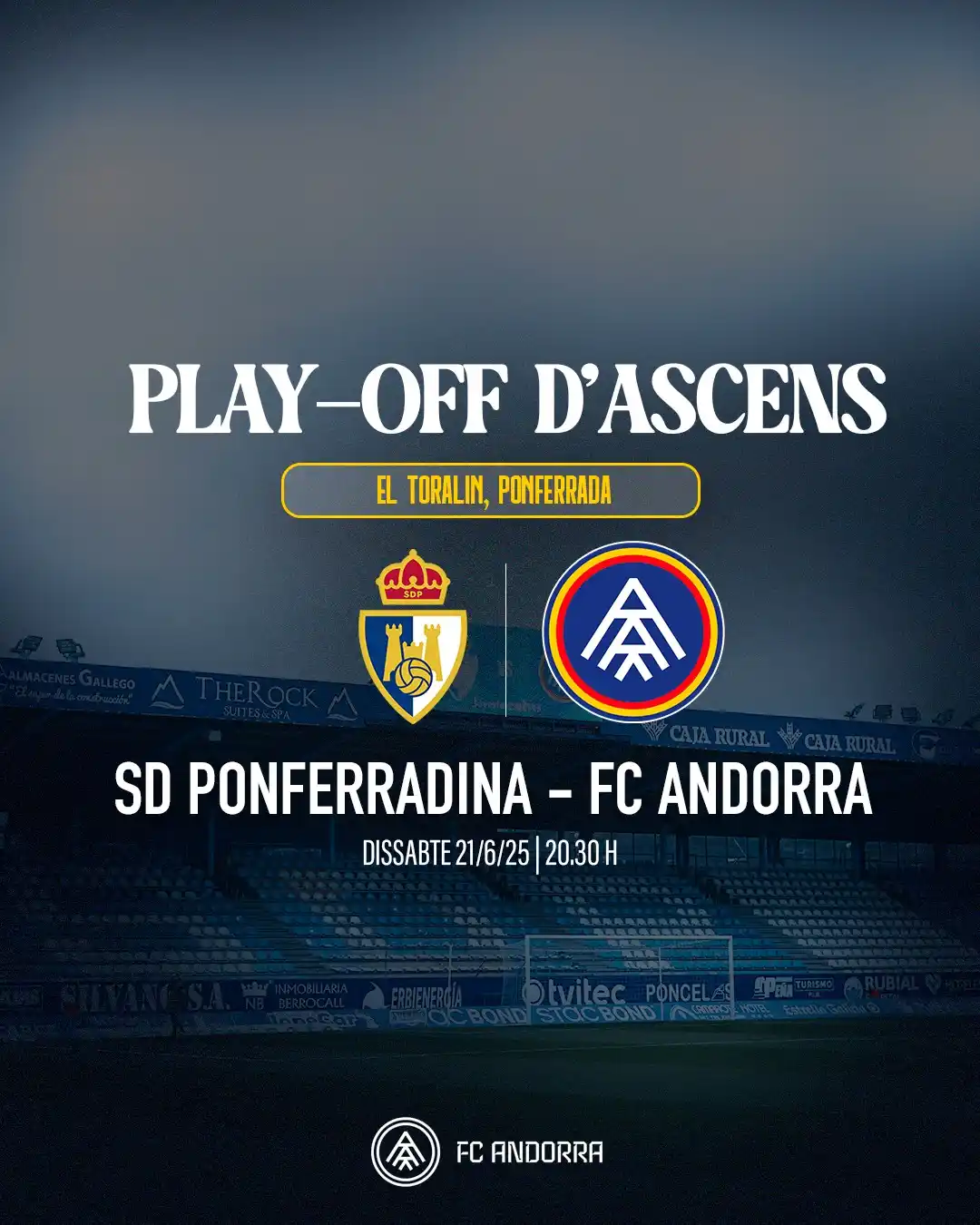 Image from FC Andorra: ๐ข ๐๐๐๐๐๐๐! ๐ SD Ponferradina โ๏ธ Tornada ๐๏ธ Ds. 21/06 ๐ค 20...