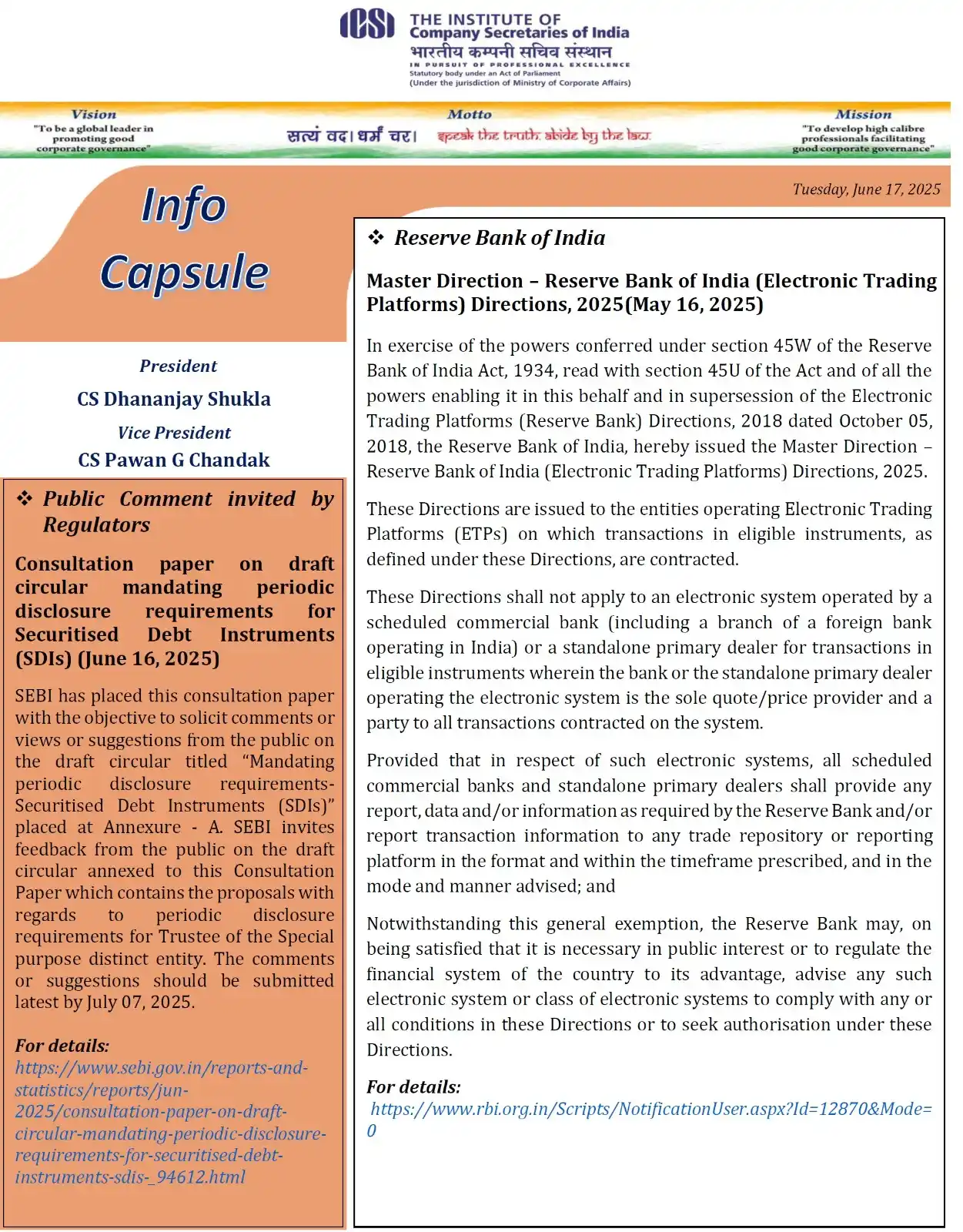 Image from The Institute of Company Secretaries of India (ICSI): <a class="text-blue-500 hover:underline cursor-pointer" href="/hashtag...