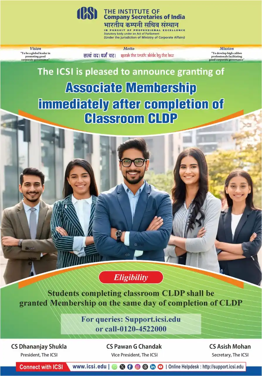 Image from The Institute of Company Secretaries of India (ICSI): <a class="text-blue-500 hover:underline cursor-pointer" href="/hashtag...