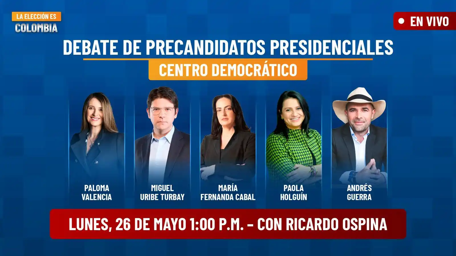 Image from Andrés Guerra H 🇨🇴🌱: Inicia el debate de precandidatos presidenciales del Centro Democratic...