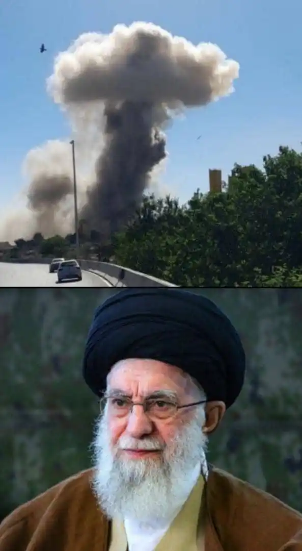Image from Kumalo Daily: 🚨🇮🇷🇮🇱 BREAKING: ISRAEL claims to have just BOMBED IRANIAN AYATOLL...