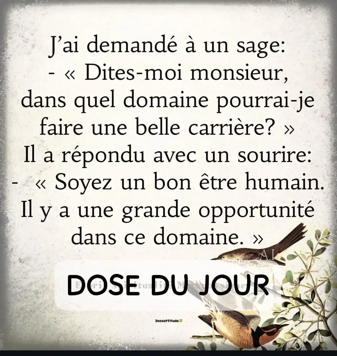 Image from VITAMINE MENTALE 🤗: 🫂 Le plus grand succès ? Être un être humain intègre et bienveillant....