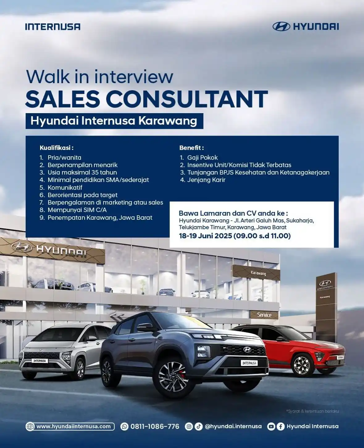 Image from Loker Karawang Cikarang Jabodetabek: Lowongan Kerja Hyundai Internusa Karawang Posisi : Sales Consultant Pe...
