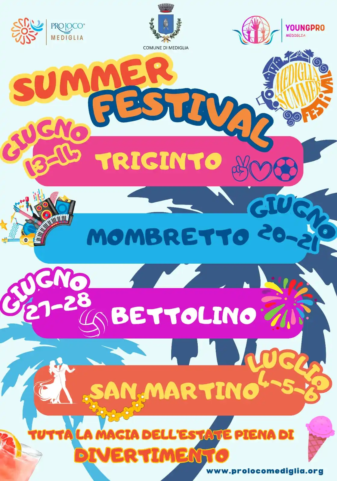 Image from Comune di Mediglia: 🎉😎✨️MEDIGLIA SUMMER FESTIVAL 2025✨️🌞😎 ☀ L'estate sta per accenders...