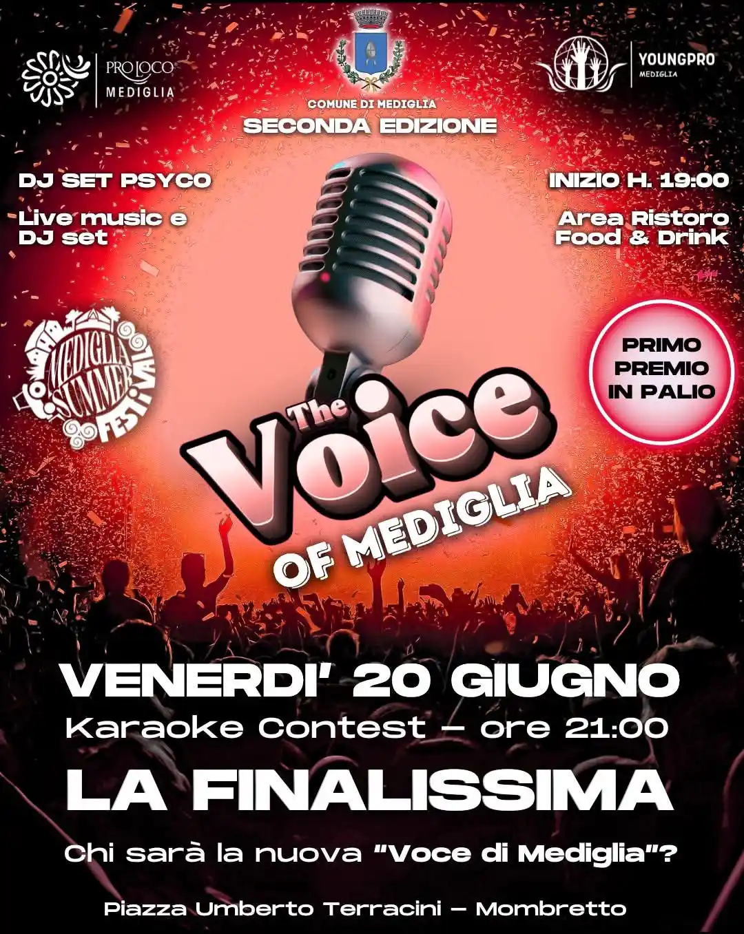 Image from Comune di Mediglia: ✨️🎉🌞😎MEDIGLIA SUMMER FESTIVAL 2025: MOMBRETTO 20 21 GIUGNO 😎🌞🎉✨️...