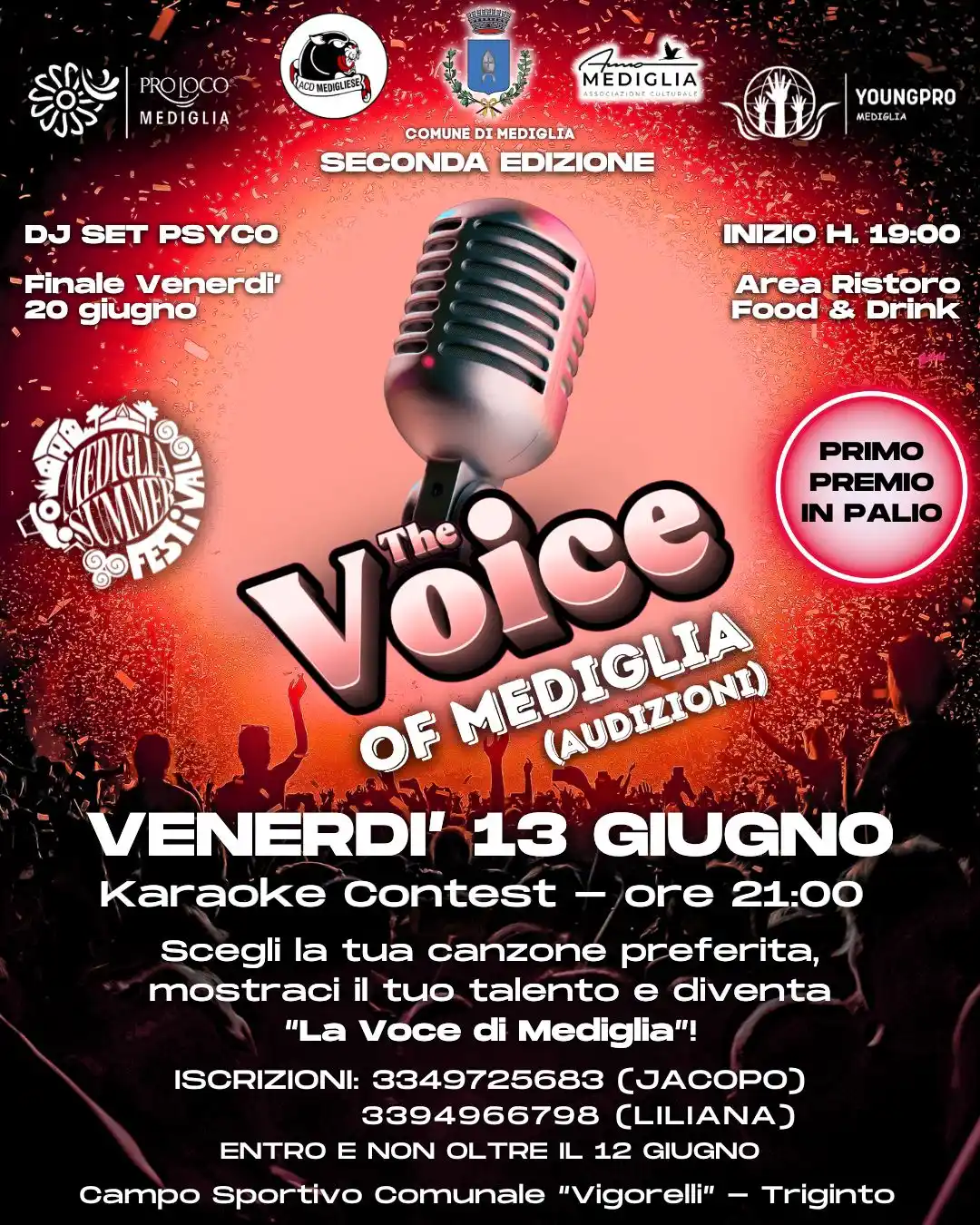 Image from Comune di Mediglia: 🎉✨️🌞😎MEDIGLIA SUMMER FESTIVAL 2025🎉✨️🌞😎 🎤🎶 Preparati a Cantar...