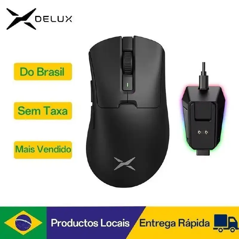 Image from Caça Preço Do Rocha !: 🔥 Mouse Delux M900 PRO, 8.000Hz + Dock de carregamento  R$ 129  cupom...