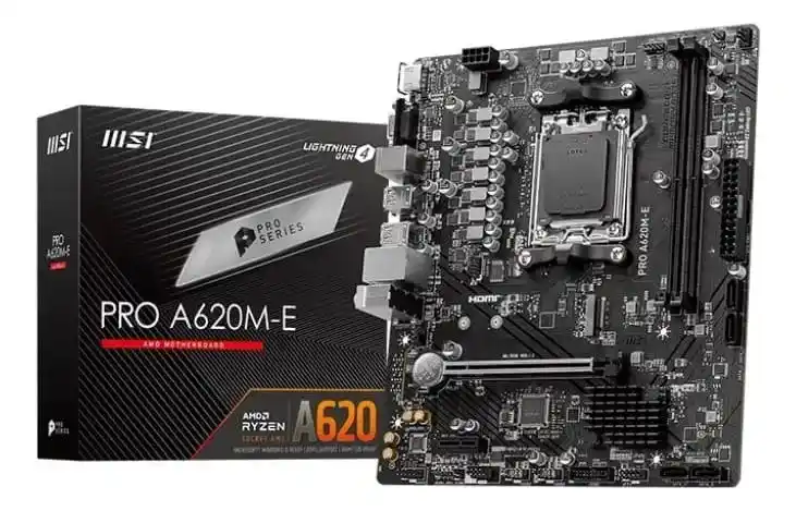 Image from Caça Preço Do Rocha !: Placa Mãe Msi Pro A620m-e Matx Am5 Ddr5 Hdmi Vga M.2 Usb 3.2 Cor Preto...