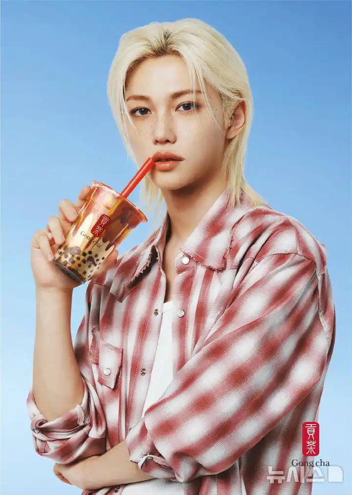 Image from STAY IN BUBBLE: Primeira imagem oficial do FELIX como embaixador global da Gong cha....