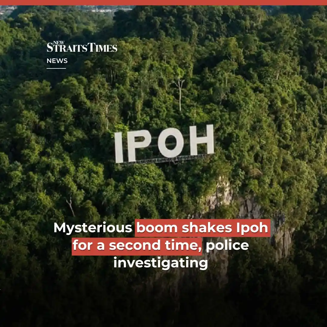 Image from New Straits Times: Residents claimed to have heard a booming sound and experienced tremor...