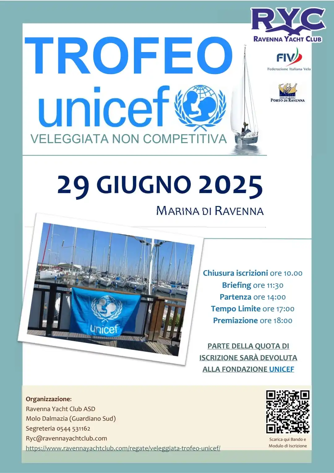 Image from Regate e Veleggiate Ravenna Yacht Club : Ritorna al RYC Domenica 29 GIUGNO 2025 l'appuntamento con la Solidarie...