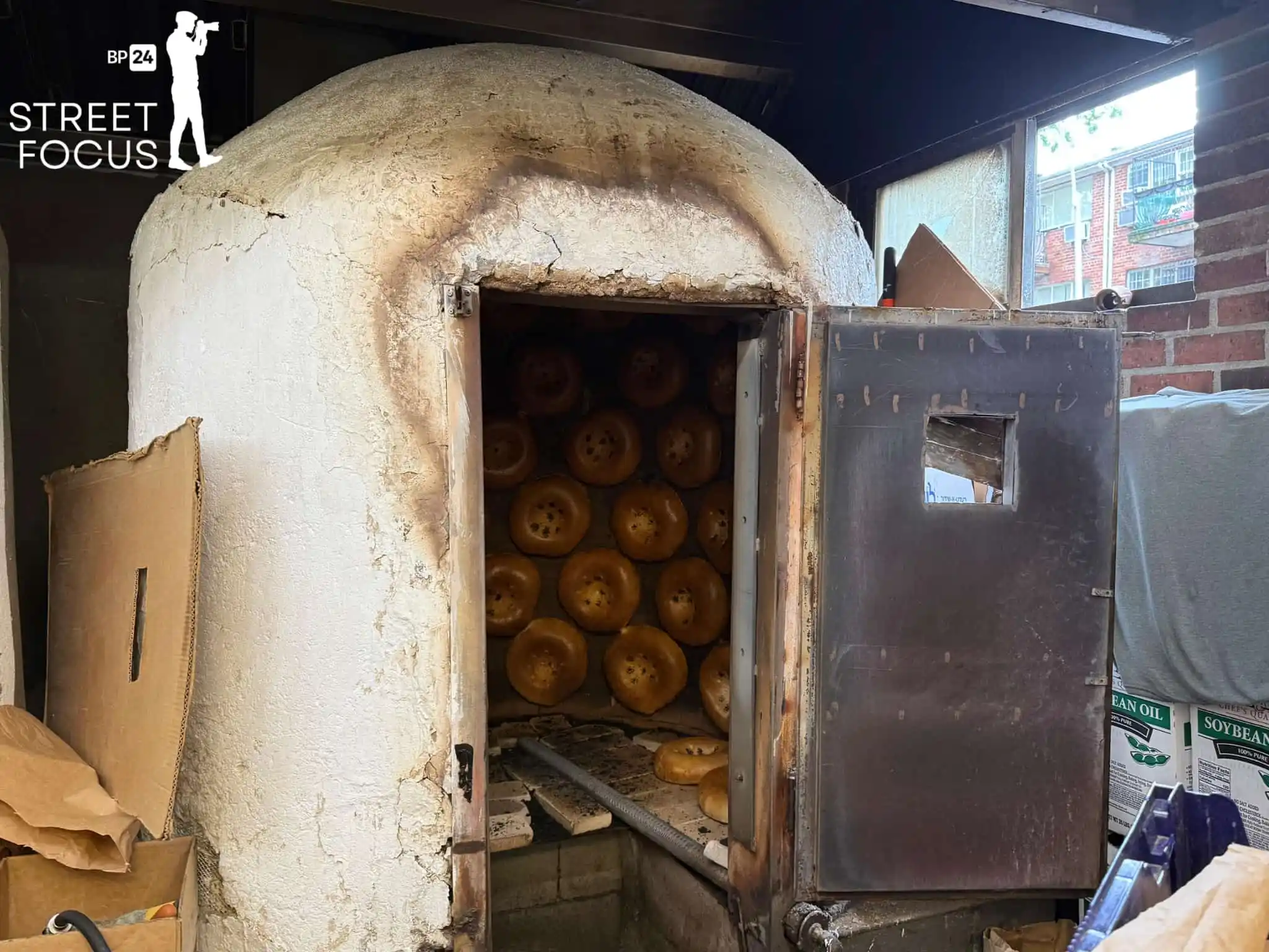Image from BoroPark24: *STREET FOCUS:* Modern stores line the Avenue, but this quiet bakery t...