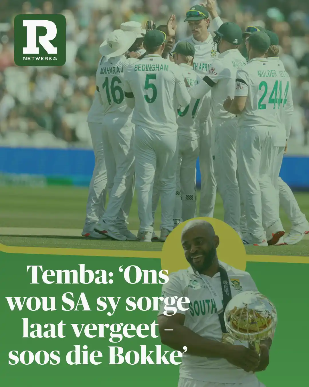 Image from Rapport: Temba Bavuma is nie ’n groot rugbyaanhanger nie. Tog het die begeerte ...