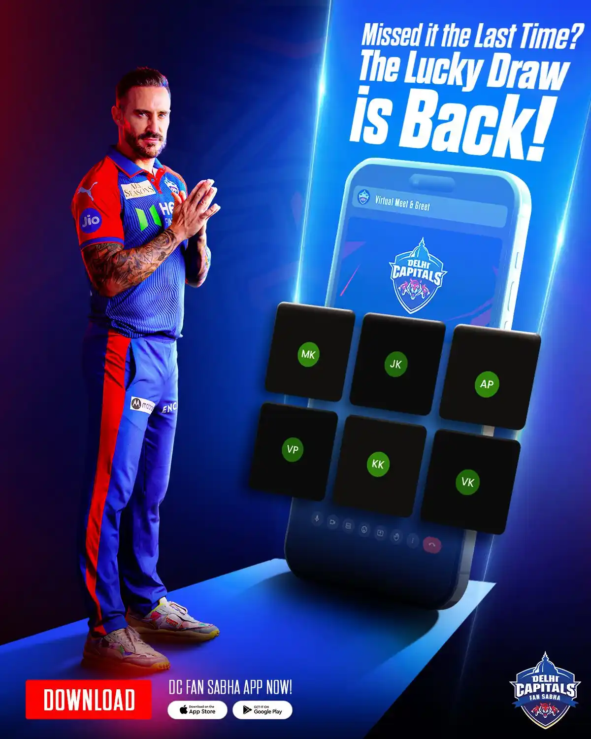 Image from Delhi Capitals: 𝐓𝐡𝐢𝐬 𝐢𝐬 𝐲𝐨𝐮𝐫 𝐋𝐀𝐒𝐓 𝐜𝐡𝐚𝐧𝐜𝐞! ⏳  Participate in the Lu...