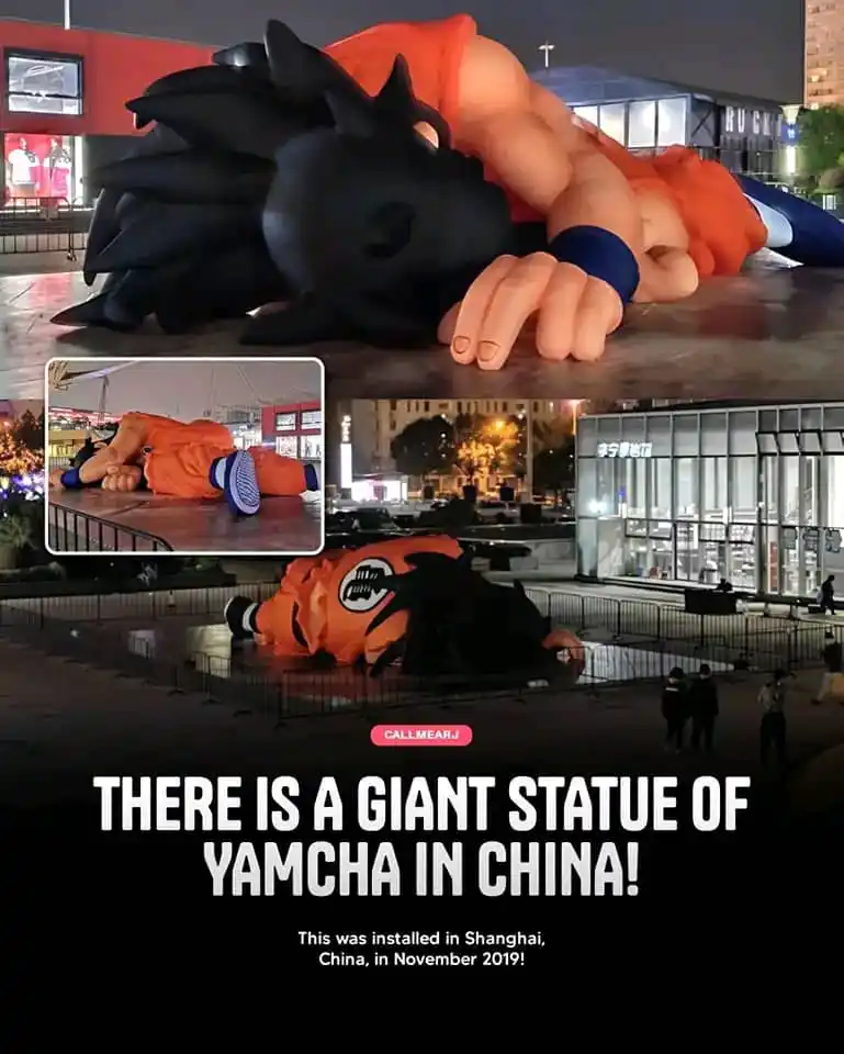 Image from K-MER OTAKU COMMUNITY 🐉✨: Une statue géante de Yamcha dans sa position mythique avait été érigé ...