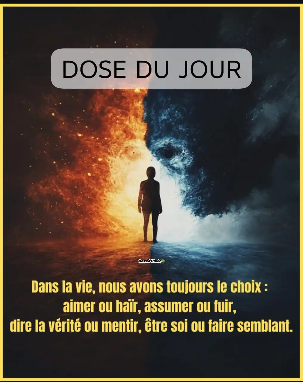 Image from VITAMINE MENTALE 🤗: 🫵🏽 Vos choix définissent votre vie. Choisissez l’amour, la vérité et...