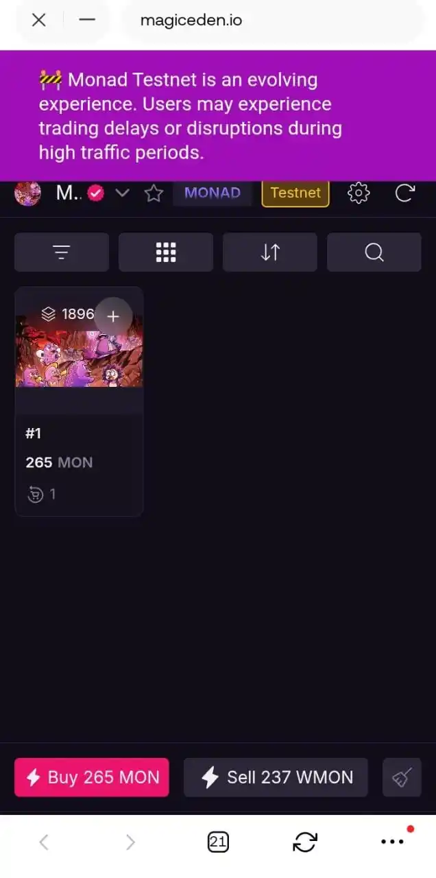 Image from AIRDROP CRYPTOCURRENCY KADAL🦎: Yang ada saldo monadnya segitu silahkan bisa mint di magiceden https:...