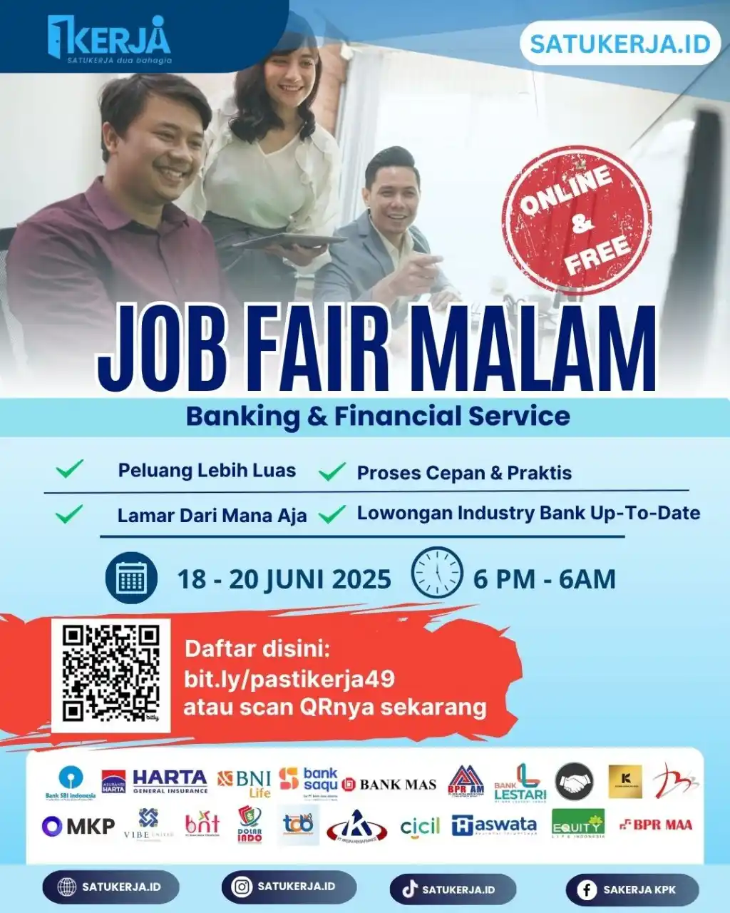 Image from Loker Karawang Cikarang Jabodetabek: Yuk ikutan JOB FAIR MALAM: Banking & Financial Service persembahan dar...