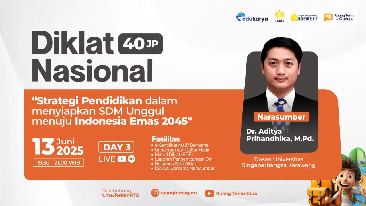 Image from Ruang Temu Guru✅: 3️⃣ *[INFORMASI DIKLAT RUANG TEMU GURU PERTEMUAN KETIGA]*  *Diklat Nas...