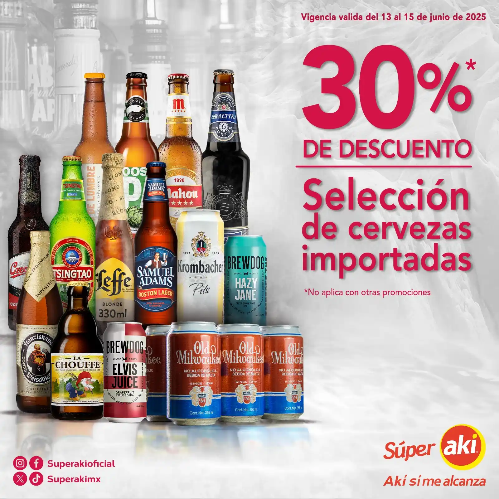 Image from Súper Akí: 🍺 ¡30% de descuento en selección de cervezas importadas! 🌟 Descubre ...