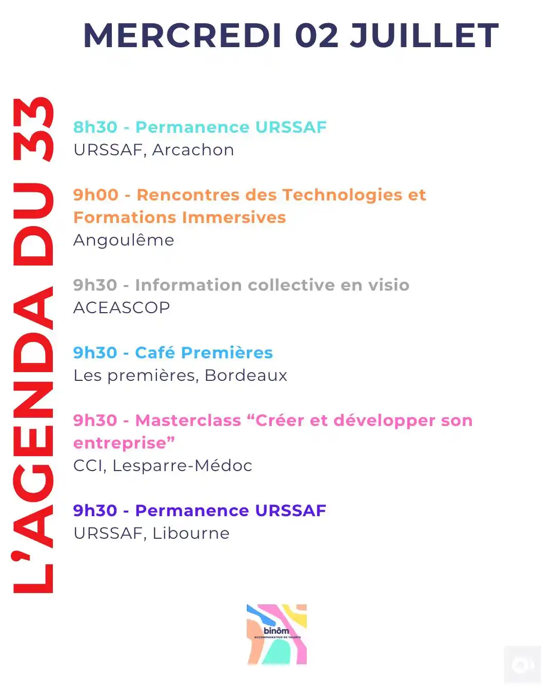 Image from L’AGENDA de l’Entrepreneur & du Porteur de Projet : 8h30 - Permanence URSSAF URSSAF, Arcachon https://aquitaine.urssaf.fr/...