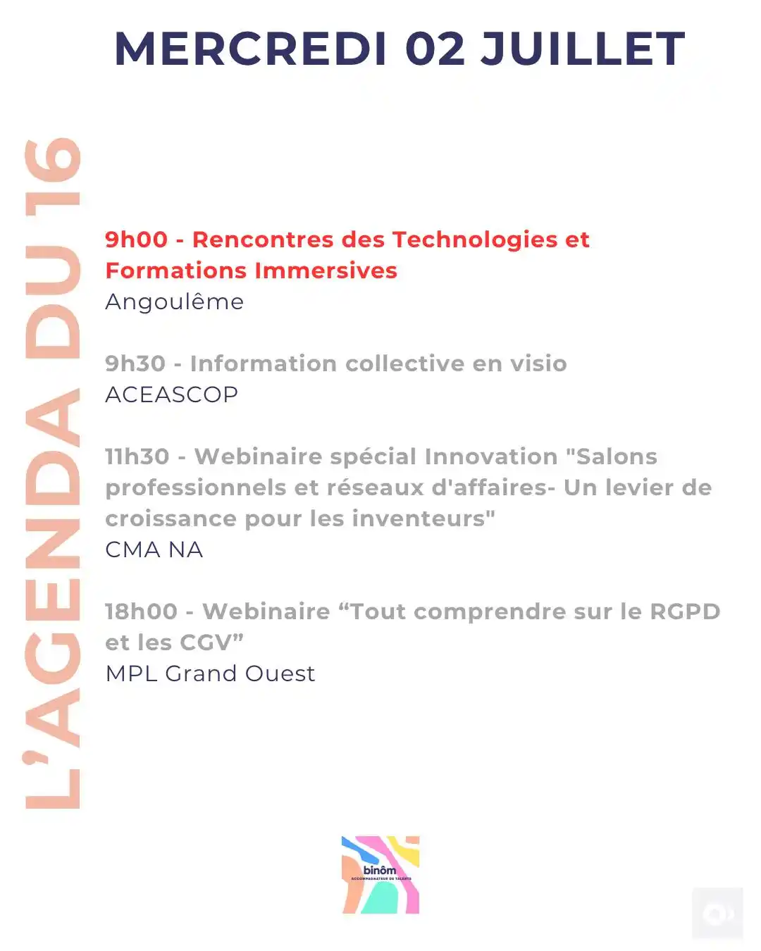 Image from L’AGENDA de l’Entrepreneur & du Porteur de Projet : 9h00 - Rencontres des Technologies et Formations Immersives Angoulême ...